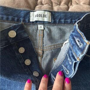 AGOLDE High Rise Blue shorts